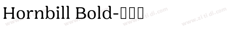 Hornbill Bold字体转换